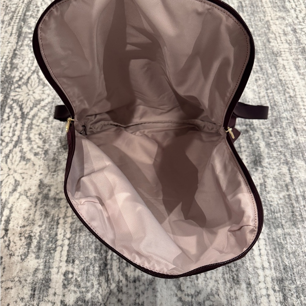 Tumi Just in Case Deep Red/Purple Backpack and Pouch - Picture 6 of 9